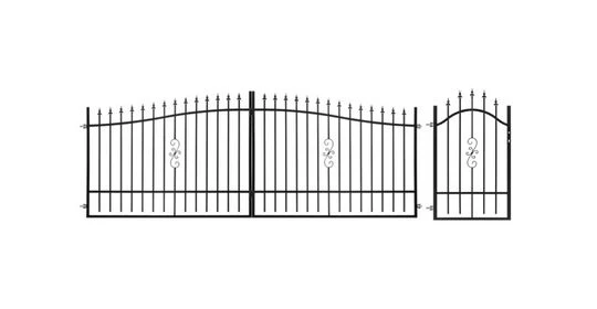 TUNIS BRAMA DWUSKRZYDŁOWA + FURTKA TUNIS POLBRAM