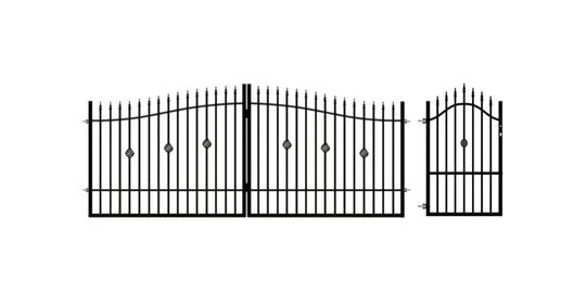 NIKOZJA BRAMA DWUSKRZYDŁOWA + FURTKA