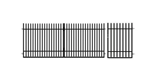 K BRAMA DWUSKRZYDŁOWA + FURTKA ZESTAW POLBRAM