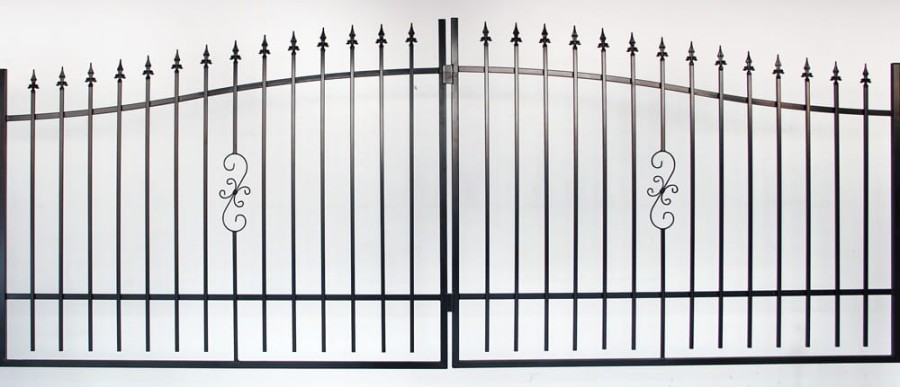 ZESTAW BRAMA DWUSKRZYDŁOWA 3,50M FURTKA SŁUPKI AKCESORIA TUNIS POLBRAM