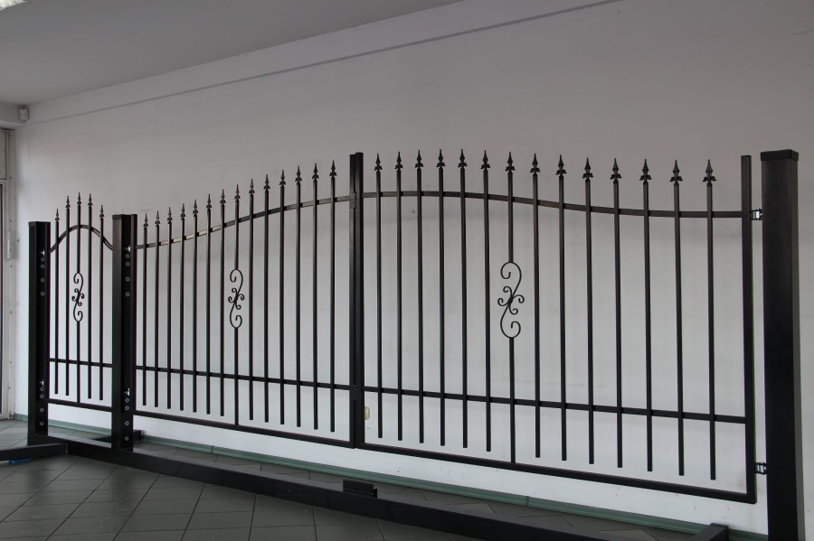 ZESTAW BRAMA DWUSKRZYDŁOWA 3,50M FURTKA SŁUPKI AKCESORIA TUNIS POLBRAM