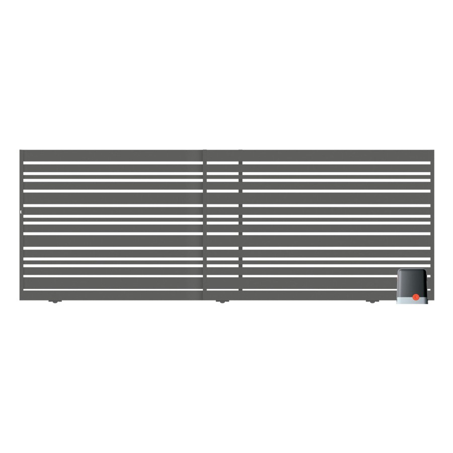 Brama przesuwna segmentowa z automatem Ksenia