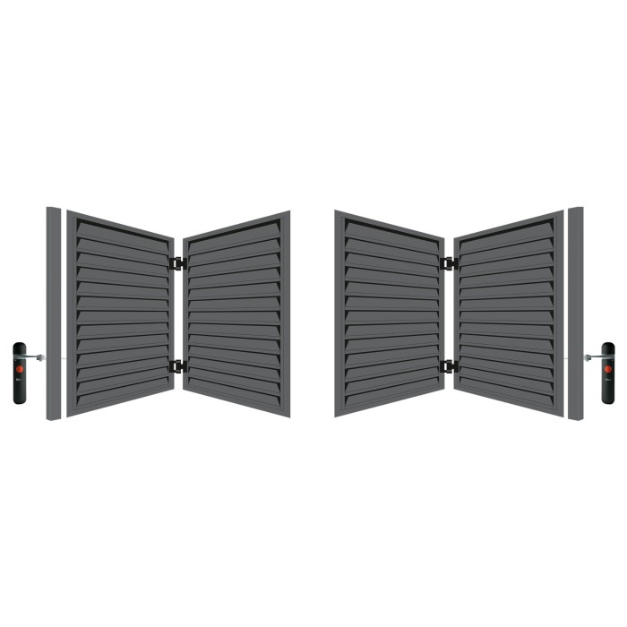 Automatyczna brama łamana dwuskrzydłowa 4,00m Oda