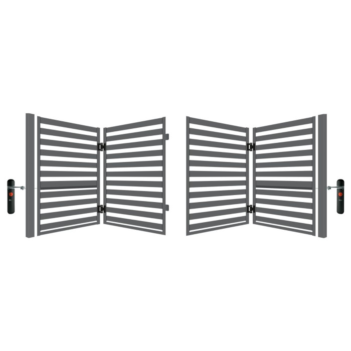 Automatyczna brama łamana dwuskrzydłowa 4,00m Dubaj