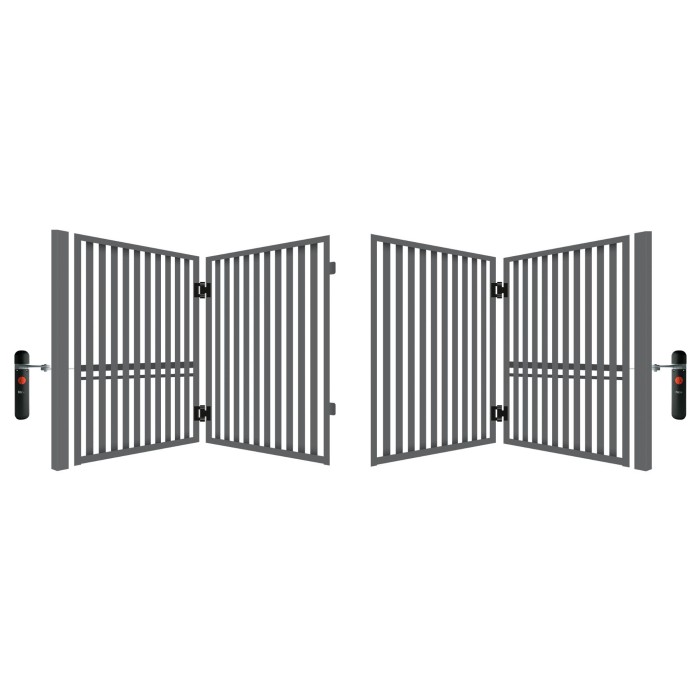Automatyczna brama łamana dwuskrzydłowa 4,00m Luiza