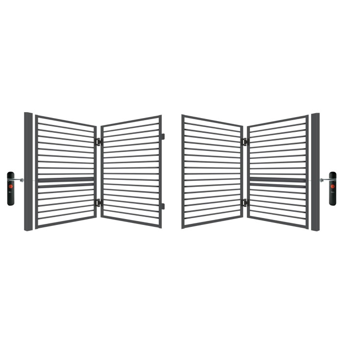 Automatyczna brama łamana dwuskrzydłowa 4,00m Berno