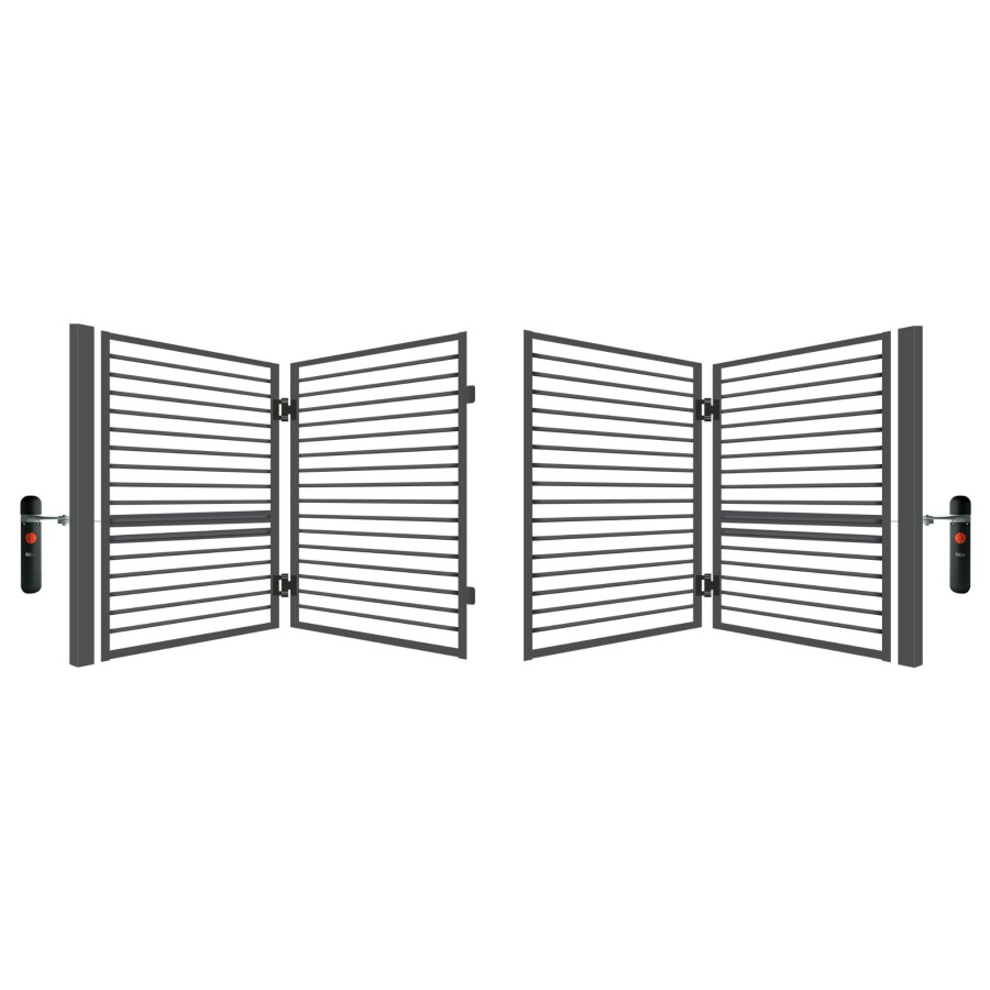 Automatyczna brama łamana dwuskrzydłowa 4,00m Berno