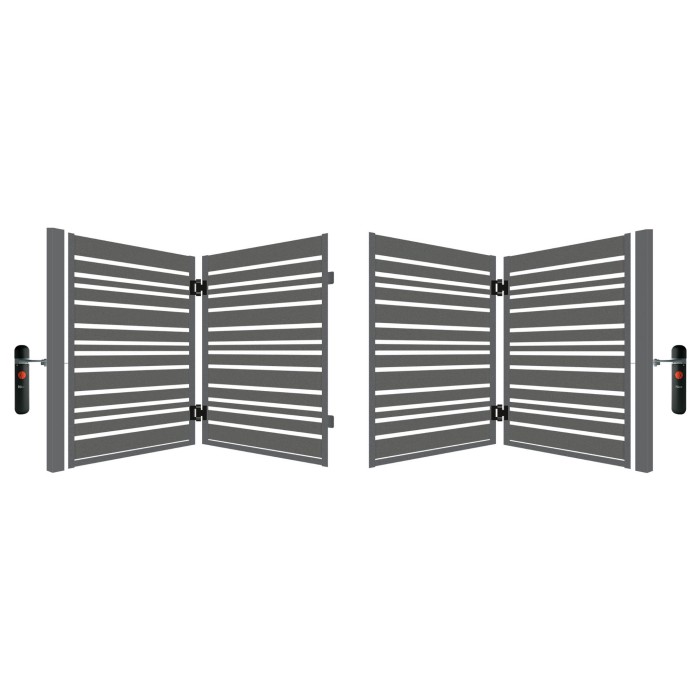 Automatyczna brama łamana dwuskrzydłowa 4,00m Ksenia