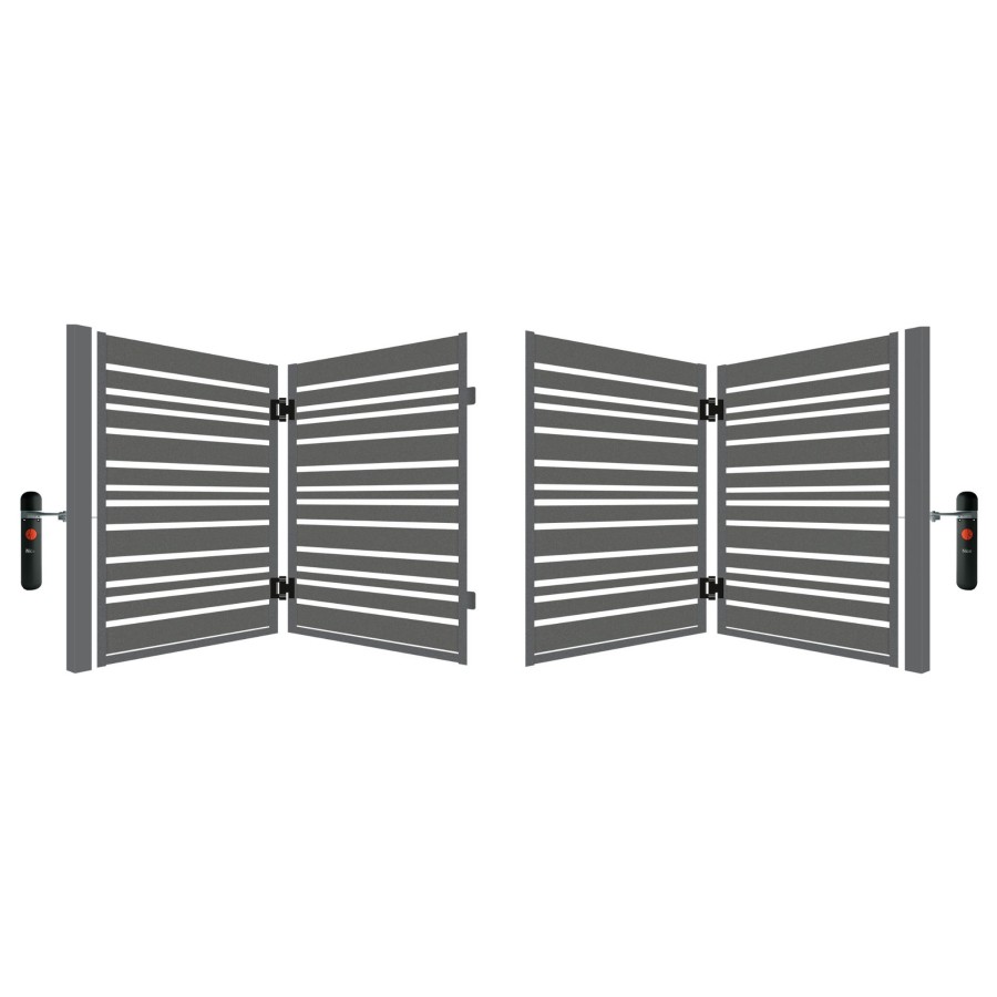 Automatyczna brama łamana dwuskrzydłowa 4,00m Ksenia