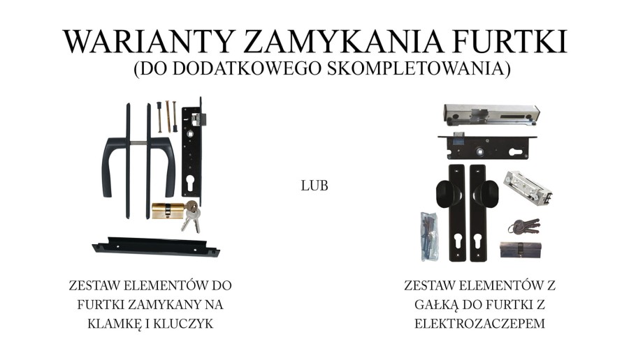 Warianty zamykania do systemu KPZ