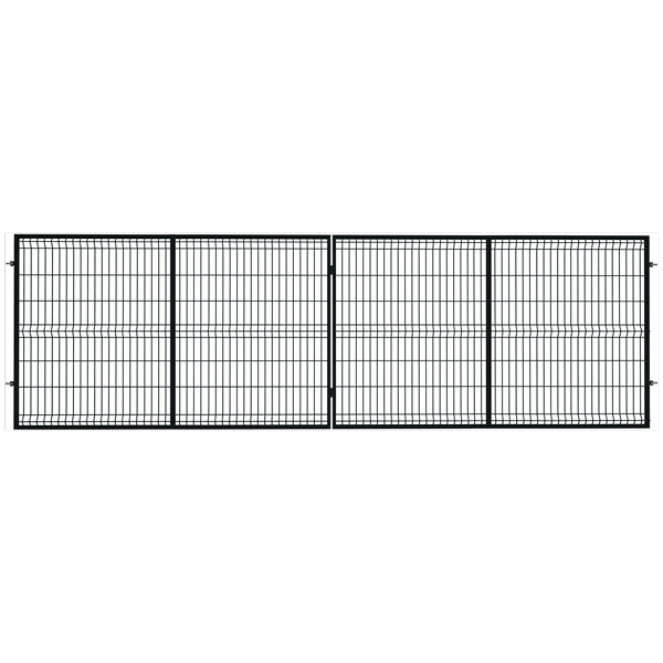 Brama dwuskrzydłowa 5,00m 3D ocynk + RAL9005