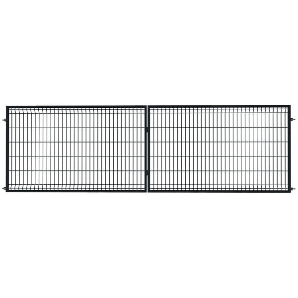 Brama dwuskrzydłowa 4,00m 3D ocynk + RAL9005