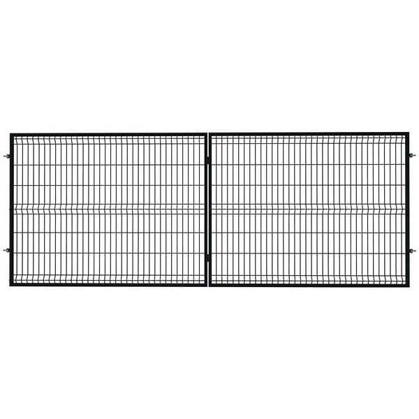 Brama dwuskrzydłowa 4,00m 3D ocynk + RAL9005